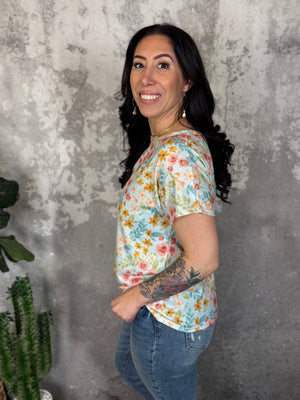 Buttery Soft Print Top - Summer Floral