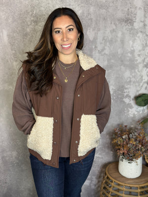 Chocolate/Sherpa Vest