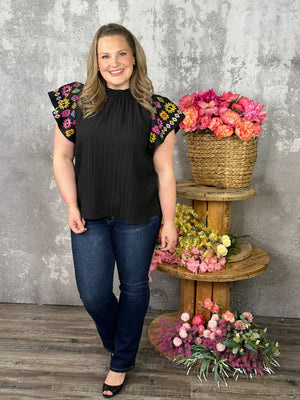 Statement Aztec sleeve Top (Small - 3X) - FINAL SALE