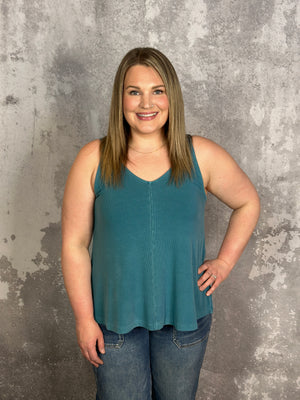 The Penny Tank - Teal - FINAL SALE