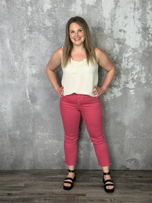 RFM Dylan Straight Leg Tummy Control Denim Crop - Sunkissed (sizes 00-24) - FINAL SALE