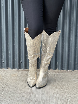 Tall Knee High Gold Betty Western Boot