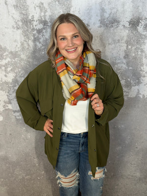Infinity Scarf - Rust/Green/Yellow (FINAL SALE)