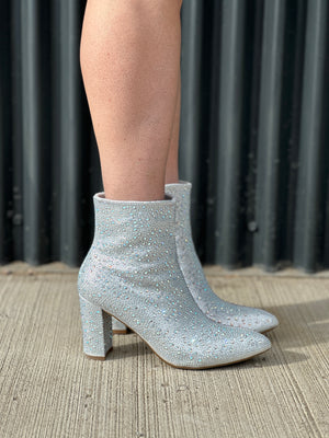 Glitter Bootie - Silver