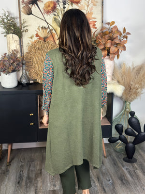 Waffle Vest - Olive (Small - 3X)
