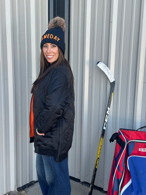 Longline Quilted Bomber Jacket (Small - 3X)