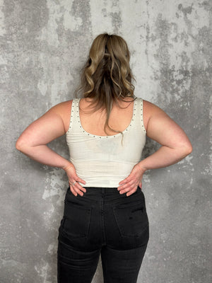 Ivory Studded Tank - FINAL SALE