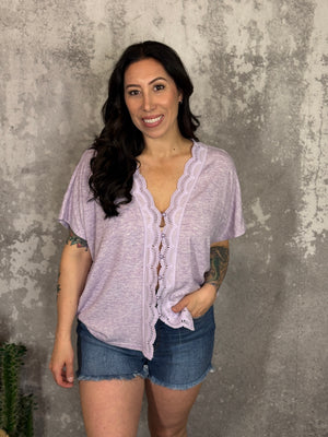 Lavender Lace Top