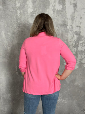 Rolled Sleeve Bantry Blazer - Bubble Gum Pink (Small - 3X)