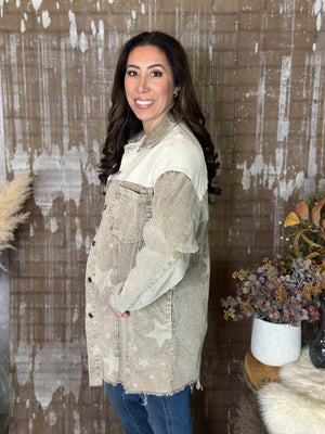 Star Corduroy Shacket