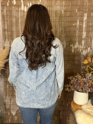 Denim Multi Stripe Top (Small - 3X)