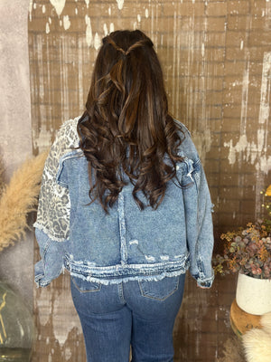 Leopard Denim Jacket