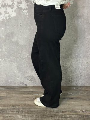 RFM Wide Leg Side Seam Tummy Control Black Jean (sizes 24-24W)