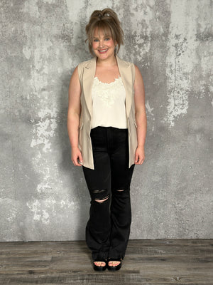 The Blazer Vest - Taupe - FINAL SALE