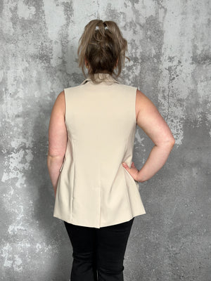 The Blazer Vest - Taupe - FINAL SALE