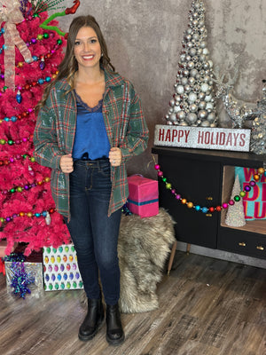 Green Sequin Shacket