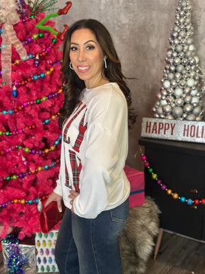 Holly Jolly Crewneck - White