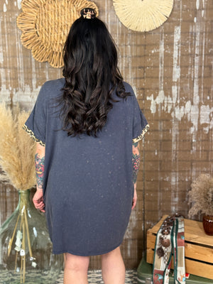 Leopard Lightening Tshirt Dress (Small - 3X)