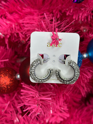 Rhinestone Hoop Earring