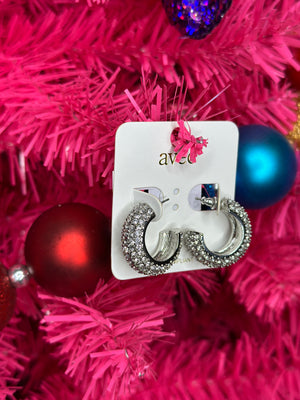 Rhinestone Hoop Earring