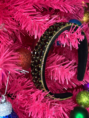 Black Glitter Headband