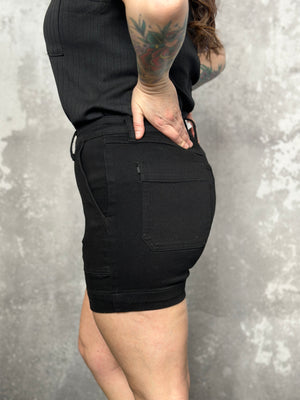 Judy Blue Button Fly Black Shorts (S - 3X)