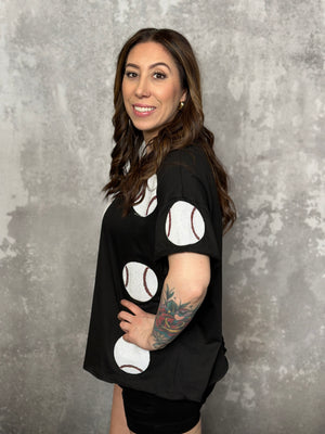 Sequin Baseball Tee
