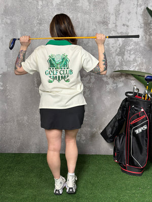 Sequin Golf Club Collared Short Sleeve Sweatshirt