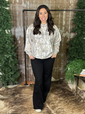 Cozy Camo Hoodie - Grey