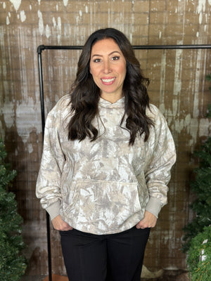 Cozy Camo Hoodie - Grey
