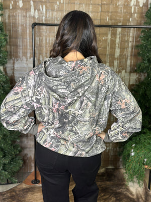 Cozy Camo Hoodie - Olive