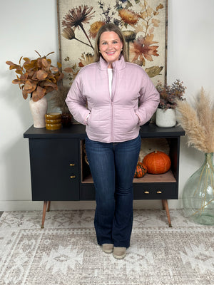 The Jazmine Puffer Jacket - Blush - FINAL SALE