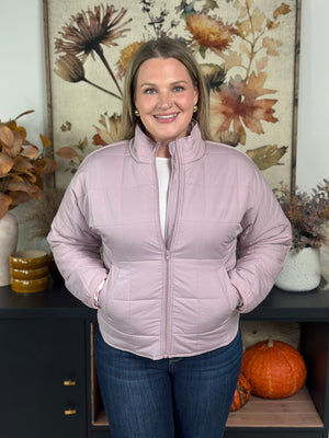 The Jazmine Puffer Jacket - Blush - FINAL SALE