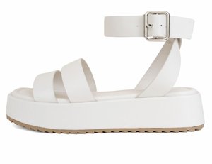Chunky Platform 2 Strap Sandal - Bone - FINAL SALE