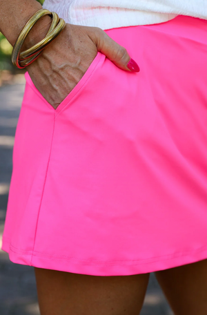 The Bailey Skort - Neon Pink (Small - 3X) *NEW