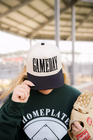 Embroidered Canvas Gameday Hat - Black