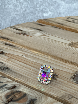 Cushion Cut Ring - Iridescent