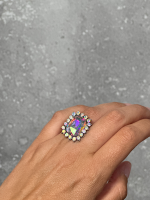 Cushion Cut Ring - Iridescent