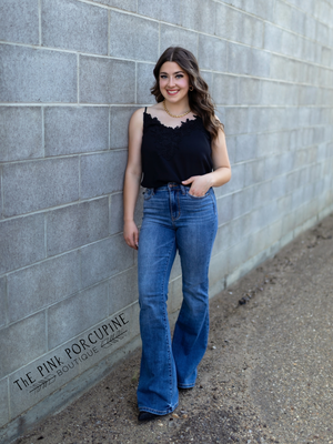 Judy Blue Medium Wash Frankie Flare Jean (sizes 0/24-24W)