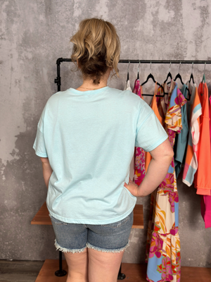 Basic Blue Roundneck Tee (Small - 3X) - FINAL SALE