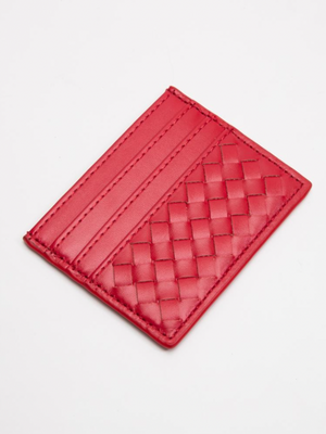 Slim Woven Pocket Card Holder Wallet