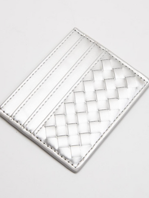 Slim Woven Pocket Card Holder Wallet
