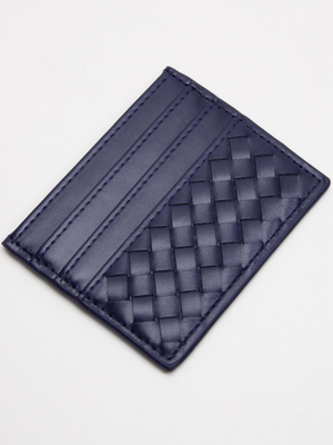 Slim Woven Pocket Card Holder Wallet