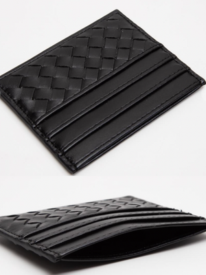 Slim Woven Pocket Card Holder Wallet