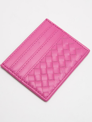 Slim Woven Pocket Card Holder Wallet