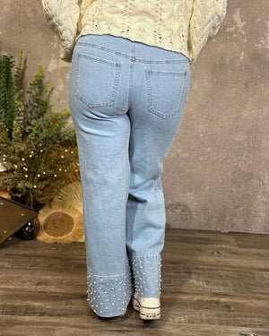 Pearl Cuff Jean