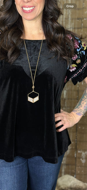 Long beaded Layering Necklace