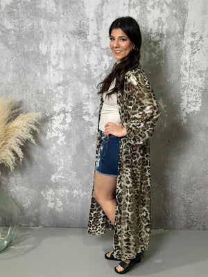 Shimmer Leopard Duster (Small - 1X)