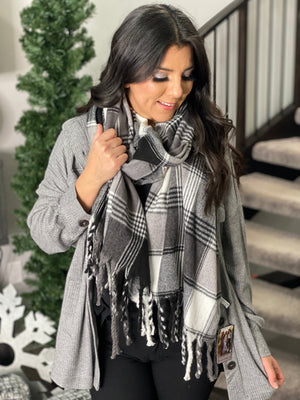 Black Plaid Scarf RESTOCK