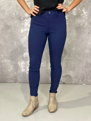 Hyperstretch Skinny Mid rise Pant - Navy (Small - 3X)